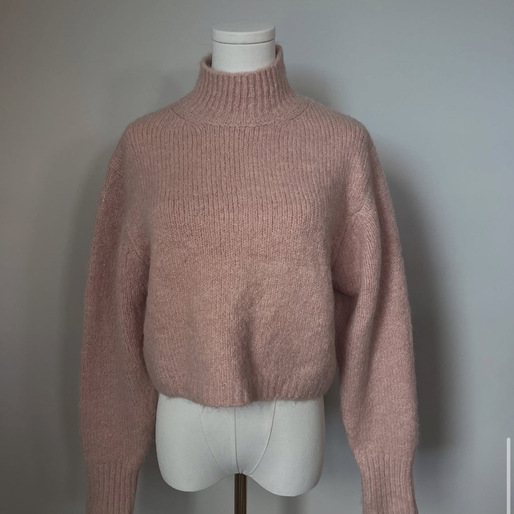 Zara Soft Blush Turtleneck Sweater